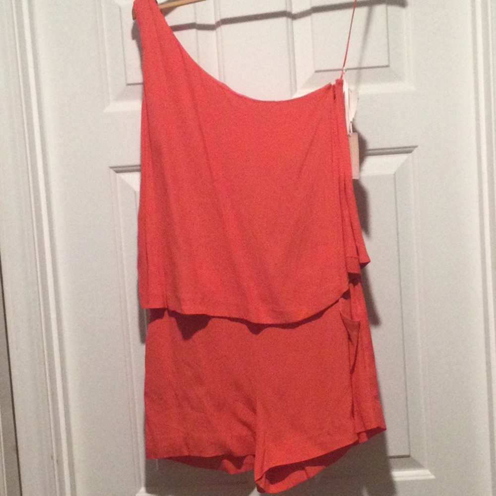 Slate one shoulder romper